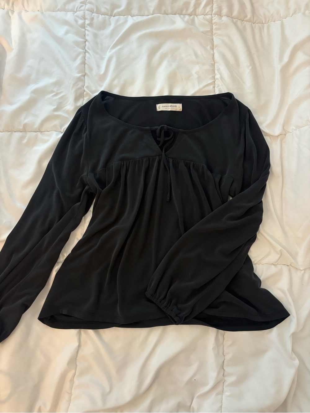 Lucky brand, black, long sleeve blouse
